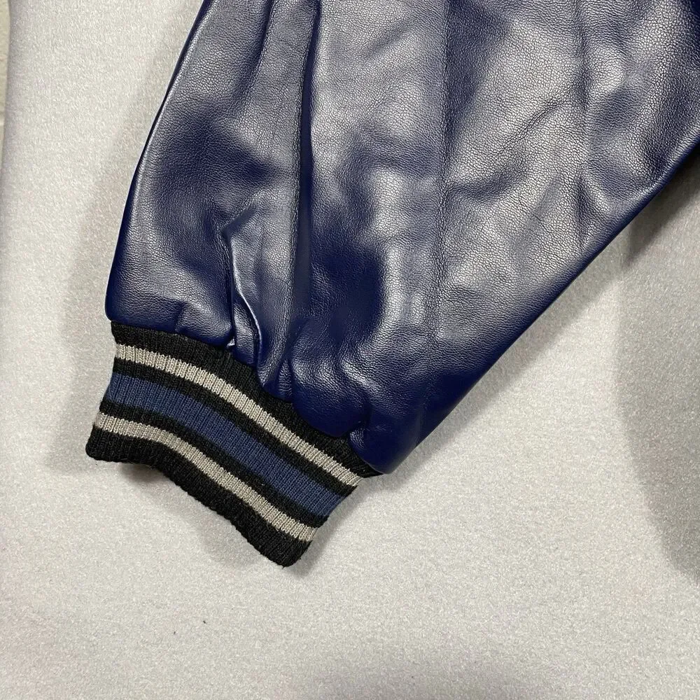 Vintage Dallas Cowboys Faux Leather Jacket G-III Mens Medium NFL Football Coat